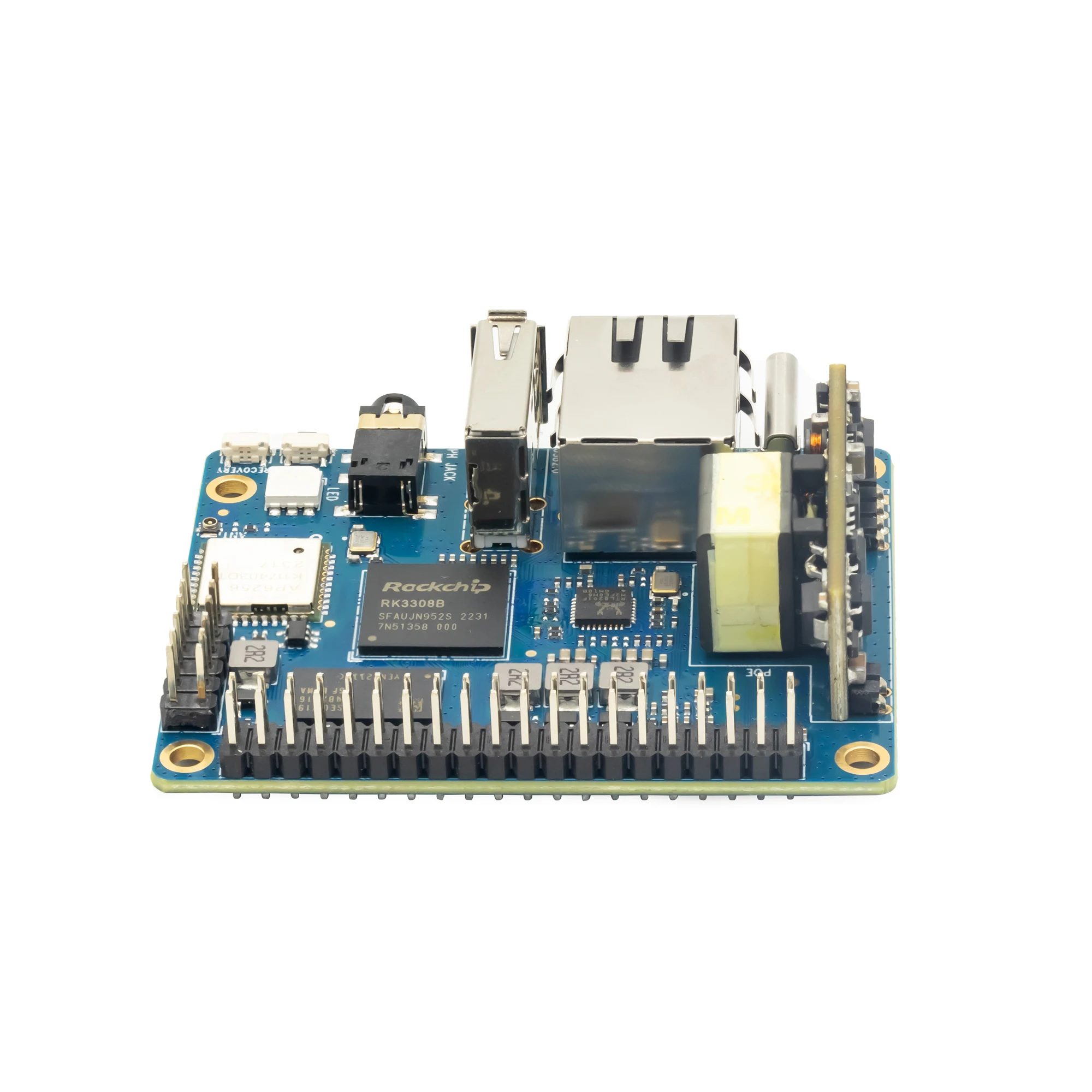 Banana Pi BPI-P2 PRO Rockchip RK3308 64bits Quad-core Arm Cortex-A35 With POE Module 512M DDR3 8G eMMC Support WiFi Bluetooth