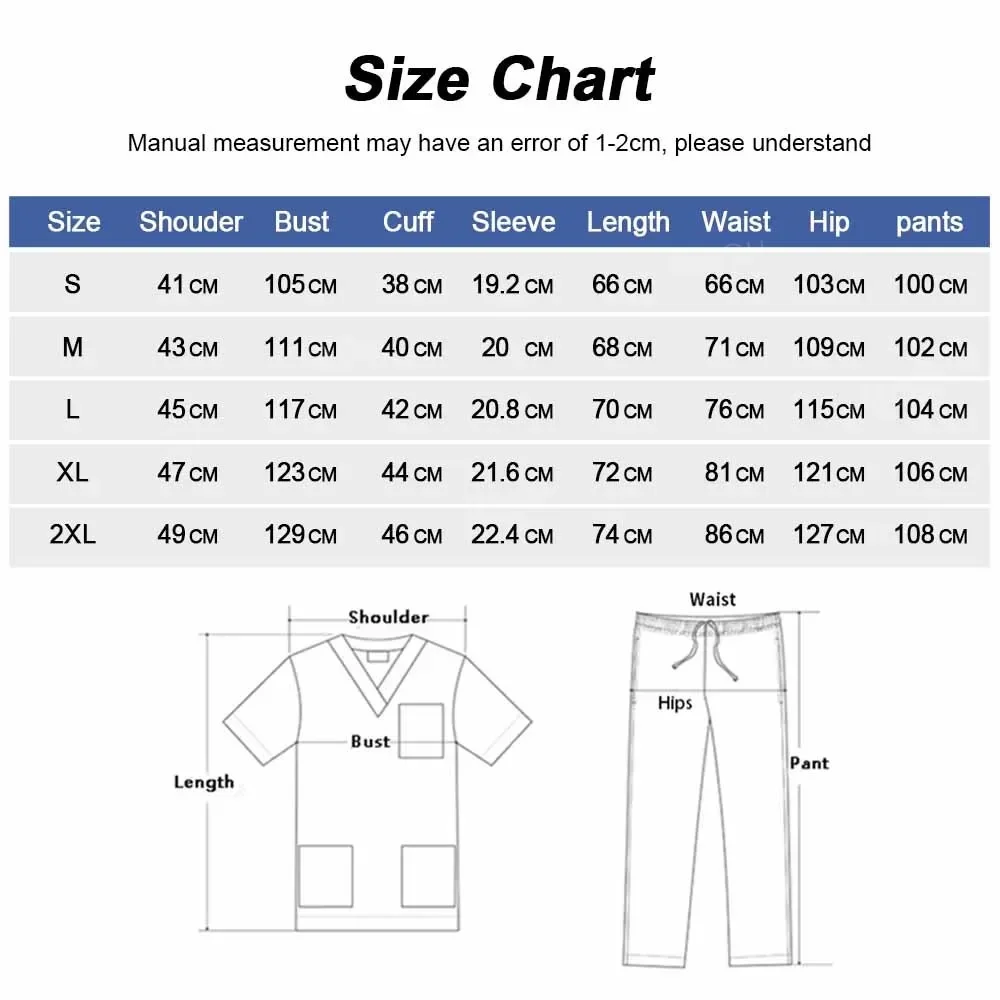 Wholesale Surgical Uniforms Woman Doctor Nurse Work Clothes Printed Scrub Set Men Soft Nursing Articles Pet Grooming Spa Uniform