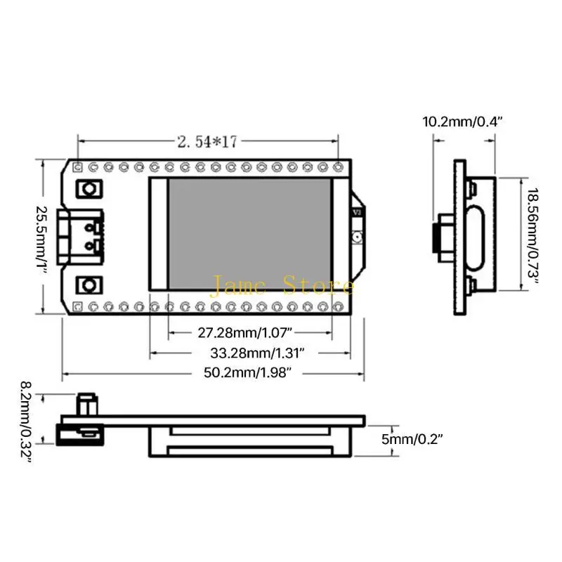 LX0B ESP32 płytka rozwojowa 0,96 cala wyświetlacz OLED SX1262 ESP32-S3 obsługa chipów BLE5 WIFI