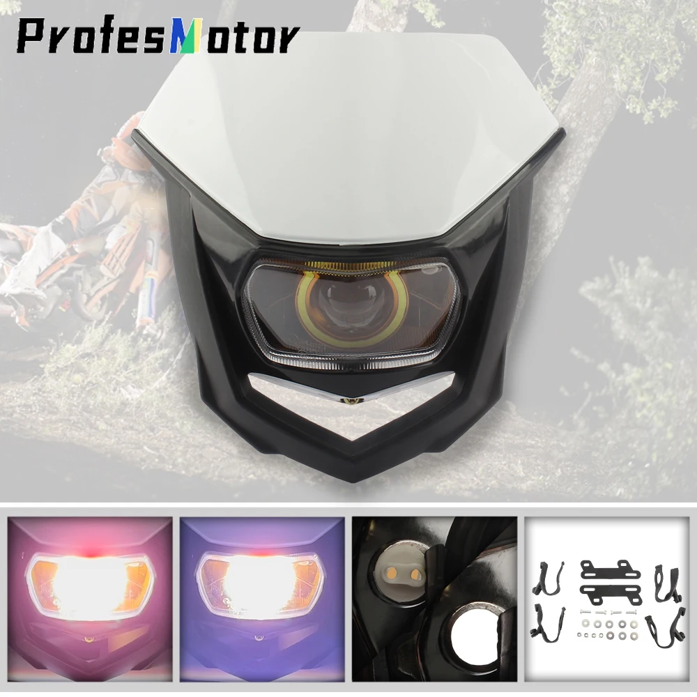 

Cafe Racer Motorcycle Headlight Dirt Bike Headlights Led and Driving Light for Yamaha XR WRF Honda CRF Motocross Modified Parts