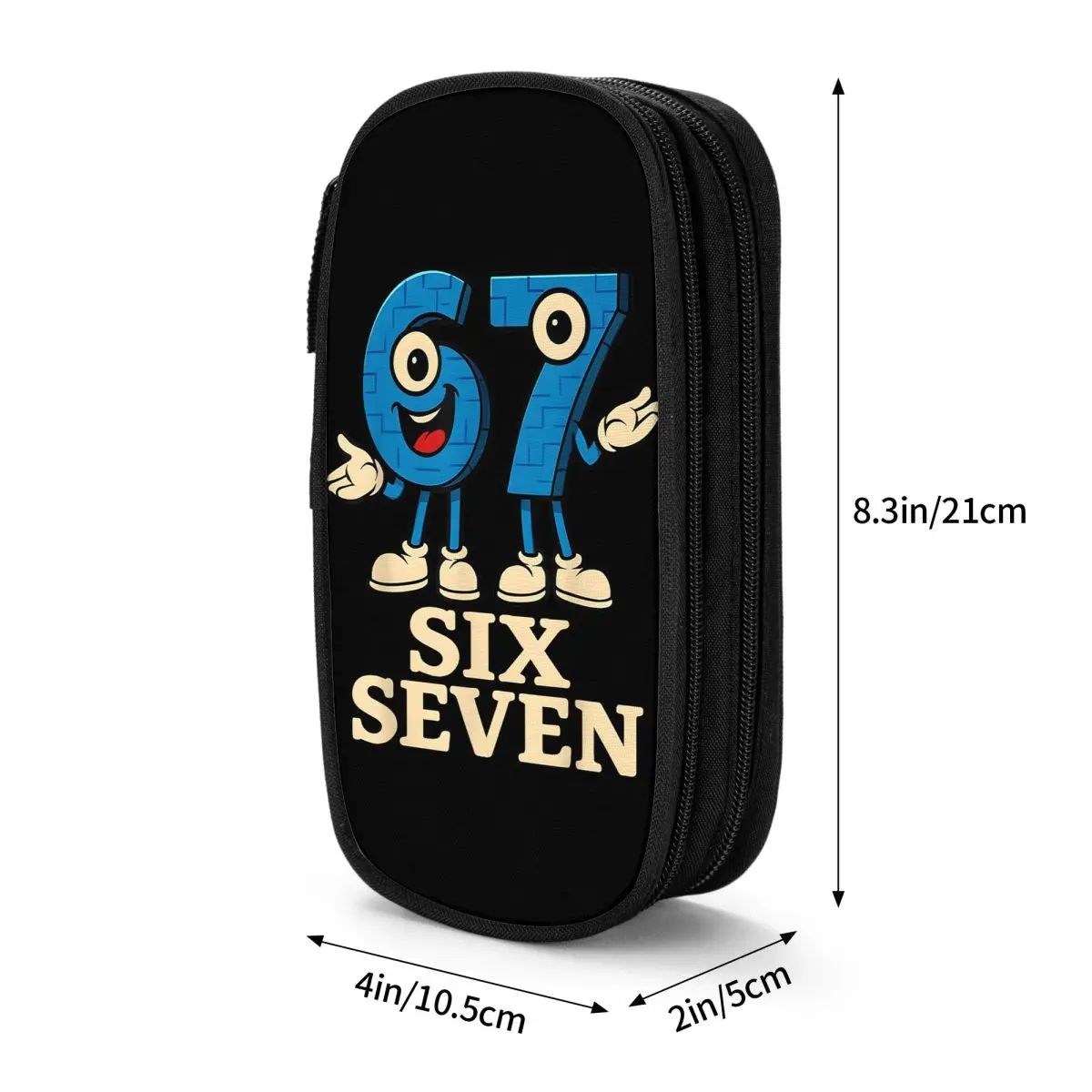 Number 67 Building Blocks Print Pencil Case for Boy Girl School Pen Box Pencil Bag Stationery Supplies Pen Holder Bag