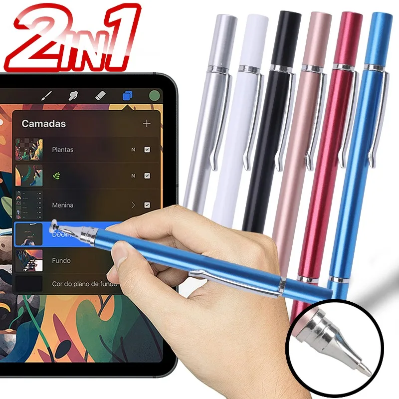 

Multifunctional Stylus Pens Capacitive Touchscreen Pen Round Sucker Cell Phone Accessories Ballpoint Pencil for Drawing Writing