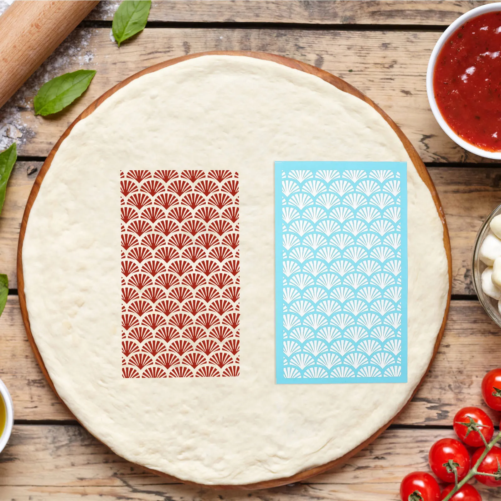 

3 Sheets Clay Printing Stencil for Polymer Clay Craft Reusable Washable Mesh Template Smooth DIY Tool for Wood Sign Decoration