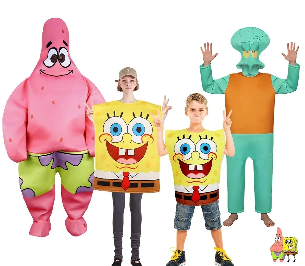 

Cartoon Anime Square Cosplay Costume Sponge Jumpsuit for Women Girls Men Boys Patrickstar Halloween Carnival Party Costumes