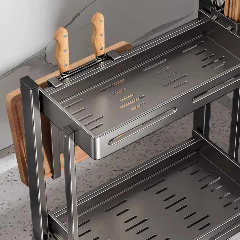

Kitchen Seasoning Rack Multifunctional Multi-layer Seasoning Cutting Board Chopsticks Storage Rack