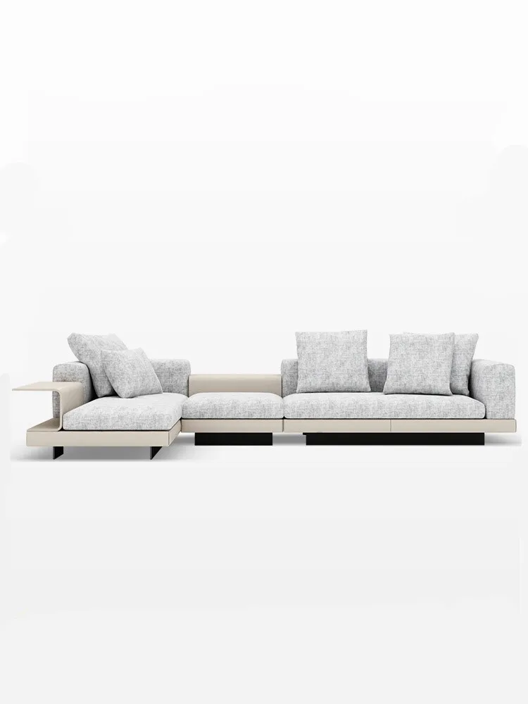 Straight line fabric sofa Italian simple designer small living room sofa combination