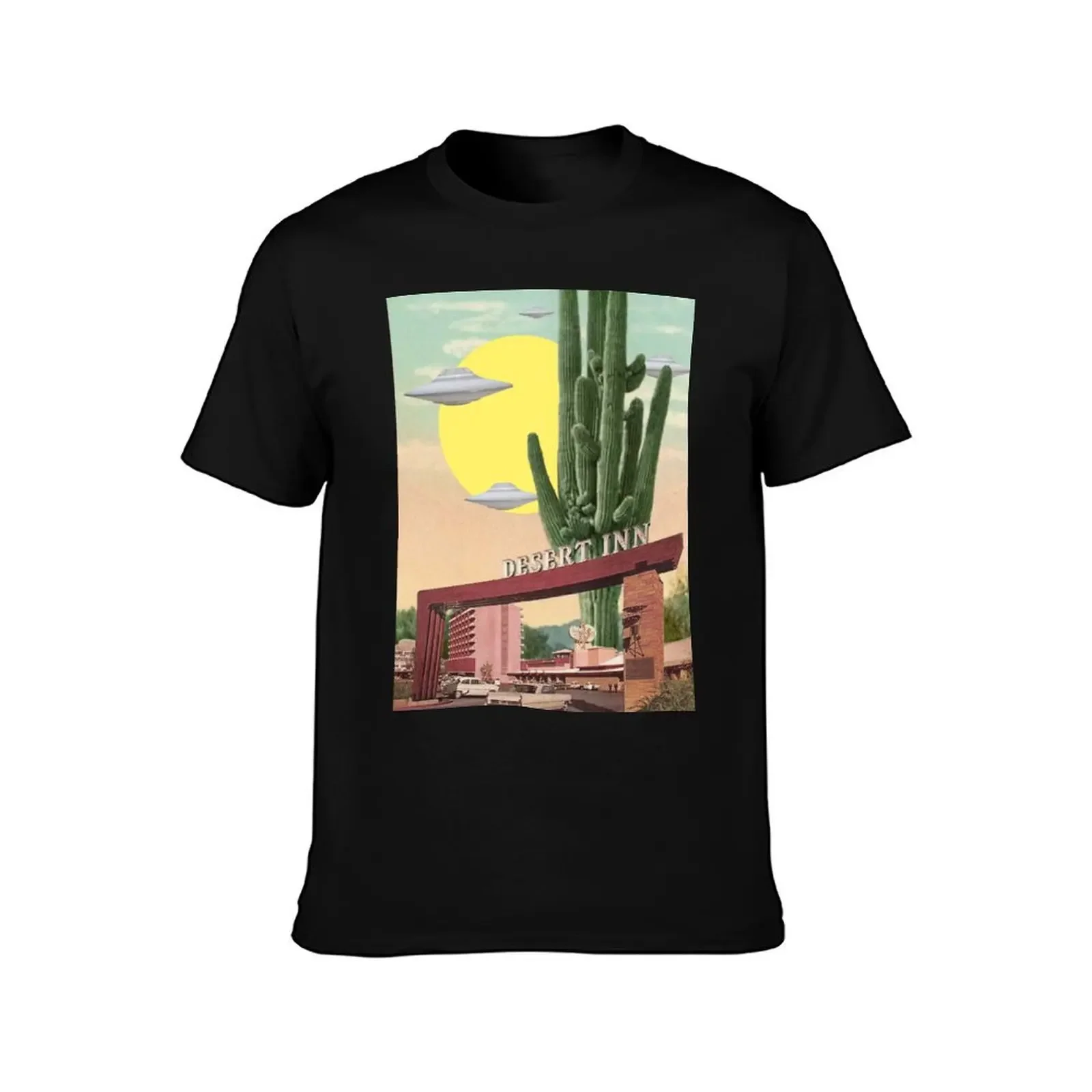 Desert Inn // UFOs Landing T-Shirt luxury clothing labubu Anime t-shirt graphics oversized mens plain t shirts