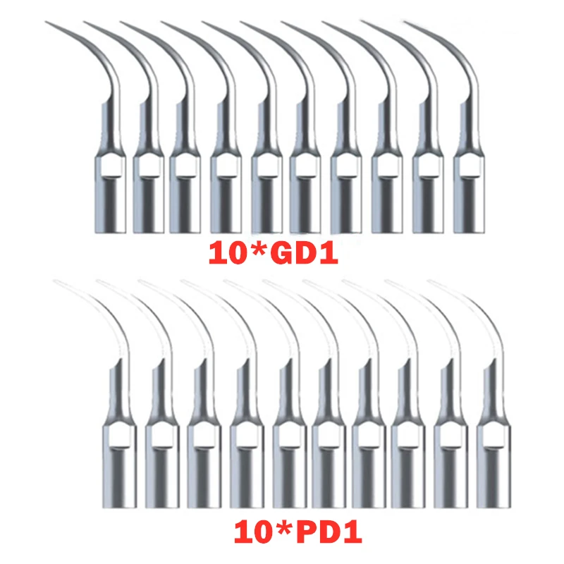 

20Pcs GD1 PD1 Scaler Tip For SATELEC/DTE/GNATUS Scaler Machine Oral Hygiene Instruments Dental Tools To Remove Calculus Stains