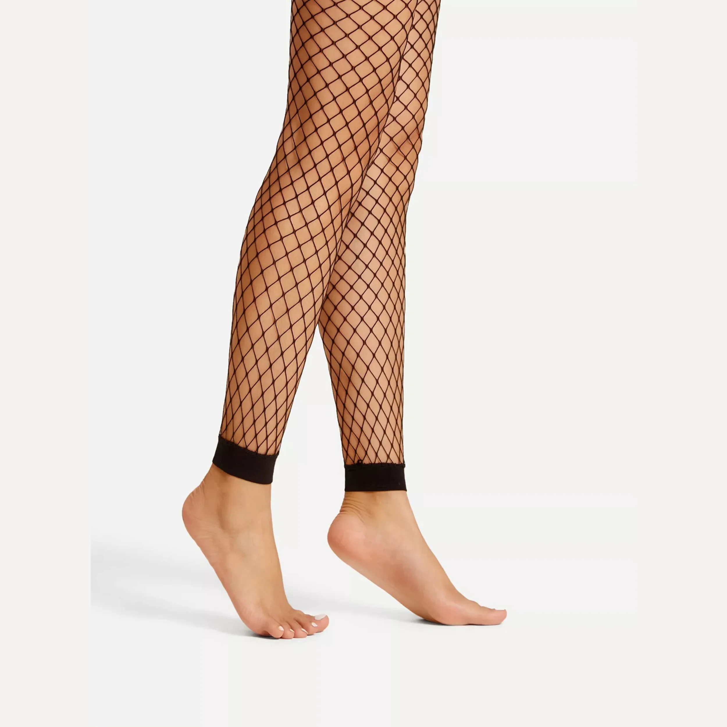 1 Pairs Women\'s Nine-Point Mesh Socks Sexy Hollow Fishnet Socks Nine-Point Leggings Mesh Socks