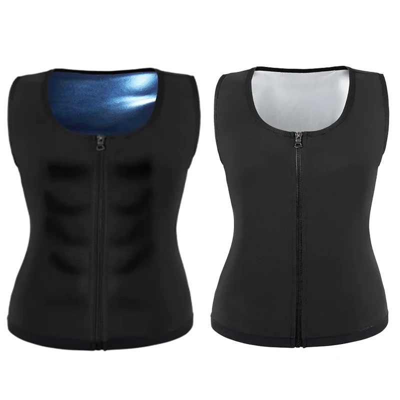 Sauna Sweat Suits Shirt Vest Waist Trainer for Men Compression Workout Shapewear Exercise Gym Clothes Working Out Body Shaper