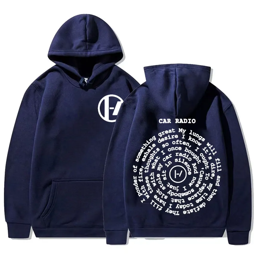 Twenty One Pilots Car Radio Double Sided Print Hoodie Harajuku Hip Hop Oversized Sweatshirt Men Women Fashion Casual Cozy Hooded