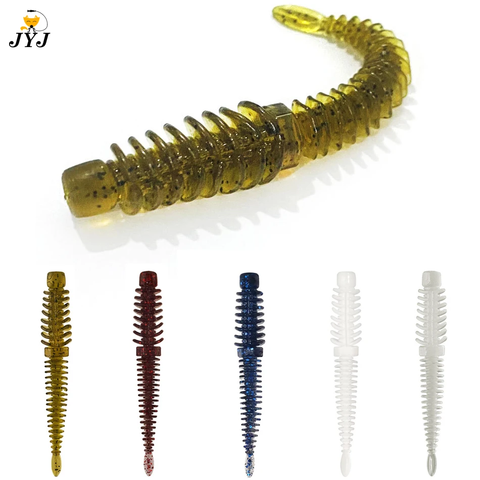 8pcs/lot 8cm 2g floating needletail soft worm reverse thread light dancing insect plus fishy bionic TPE material lure fake bait