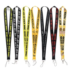 FI61 Quotations Rope Strap Keychain Neck Lanyard For Students Keys Long Phone Hanging Ornaments Anti-Lost Hang Rope Gifts