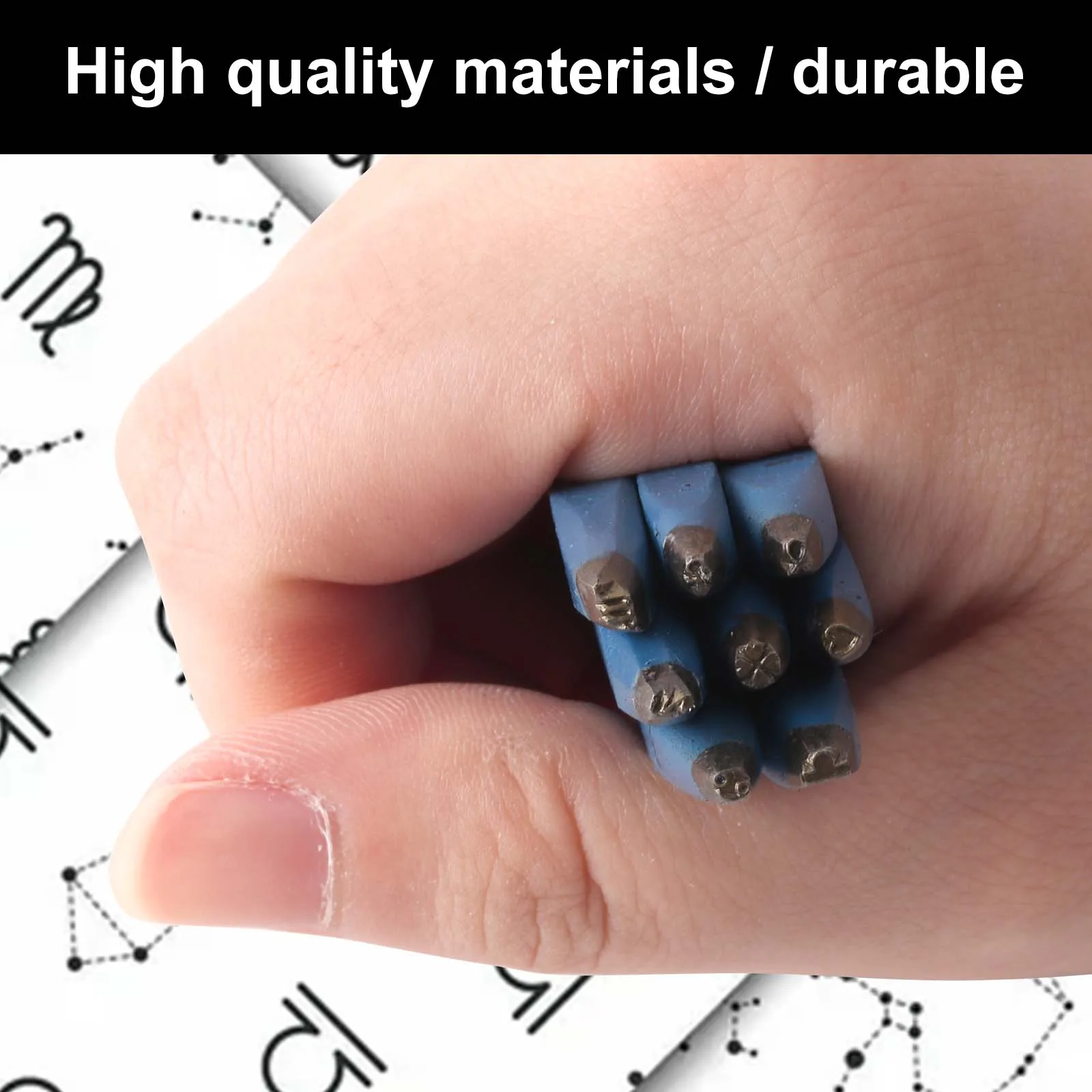 Professional Constellation Metal Stamp Set for Jewelry Stamping, Various Patterns, High-Quality Steel