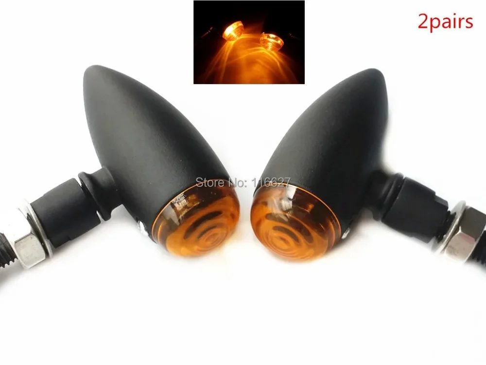 

BLACK Bullet Mini TURN SIGNAL LIGHT для Kawasaki VN Vulcan Cruiser Custom