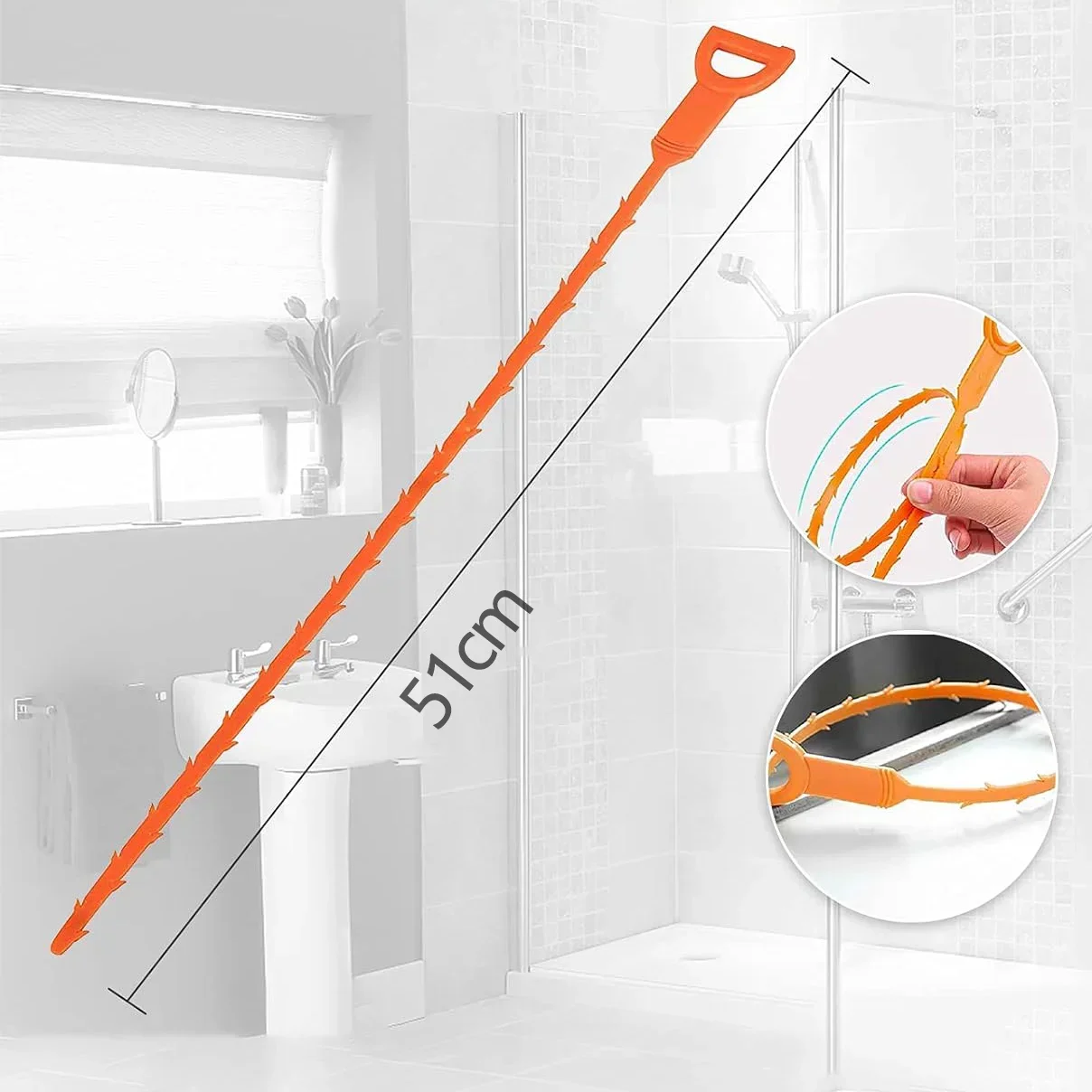 Hair Dredging Hook Sewer Unblock Tools Unblocker Pipes and Sinks Drain Clog Remover Toilet Drainage Outlet Cleaning Supplies image 6