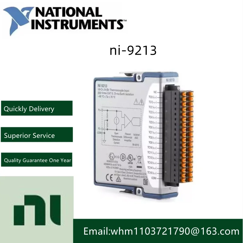 

NI 9213 Thermocouple Input Module 16 Channel Acquisition 780493-01 Genuine Stock