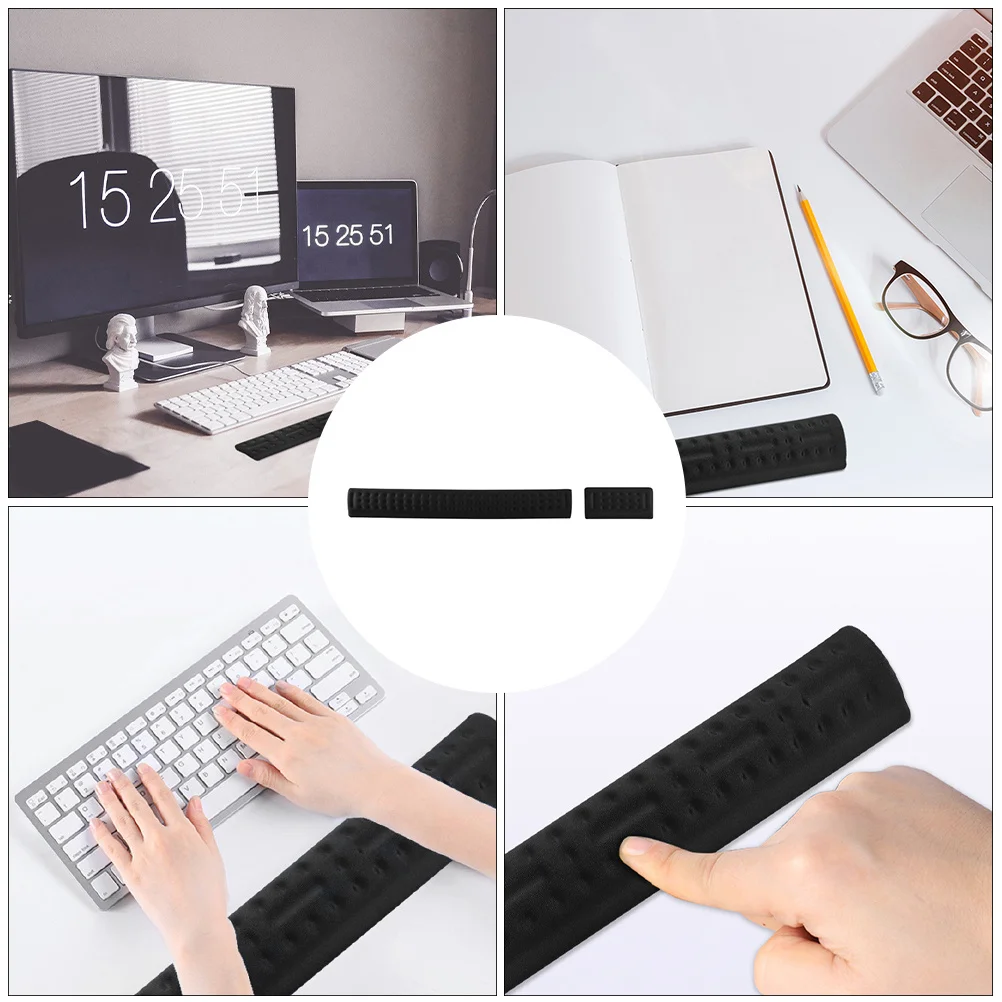 

1Set Keyboard Wrist Rest Mouse Pad Non-Slip Memory Foam Wrist Support Gaming Mouse Cushion Comfortable Hand Joint Protection