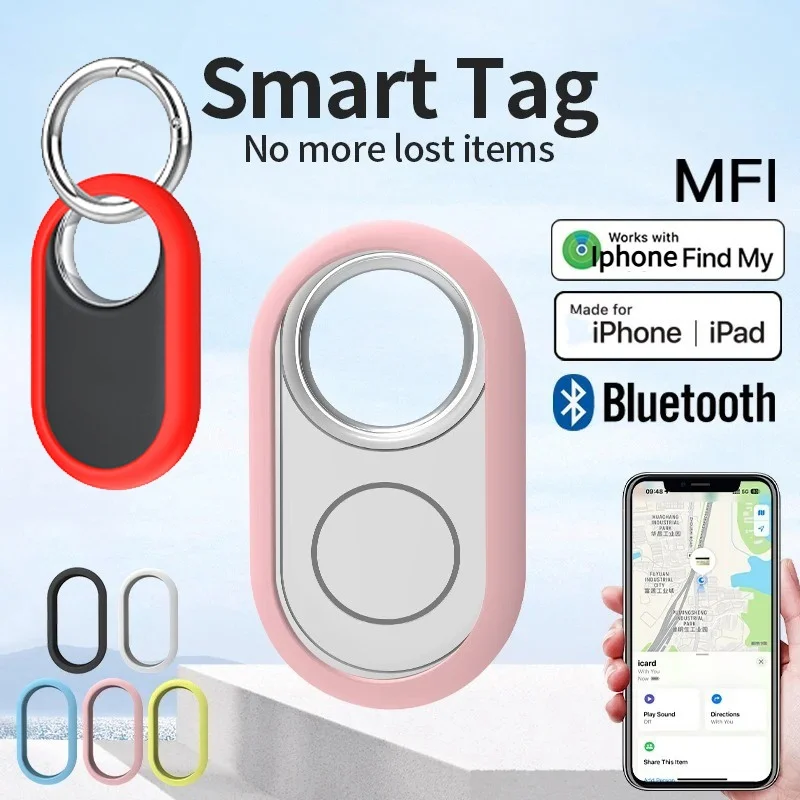 

CD Airtag Key Finder Security Smart Tracker Smart Tag With IOS Find My Bluetooth Tracker For Bag Car Luggage MFi Phone Locator