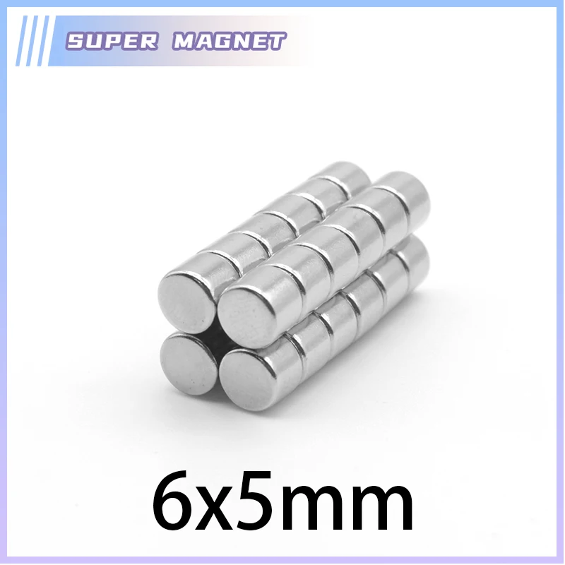 20/50/100/150/200/300PCS 6x5 mm Disc Rare Earth Neodymium Magnets N35 6x5mm Small Round Search Magnet Strong 6*5 mm