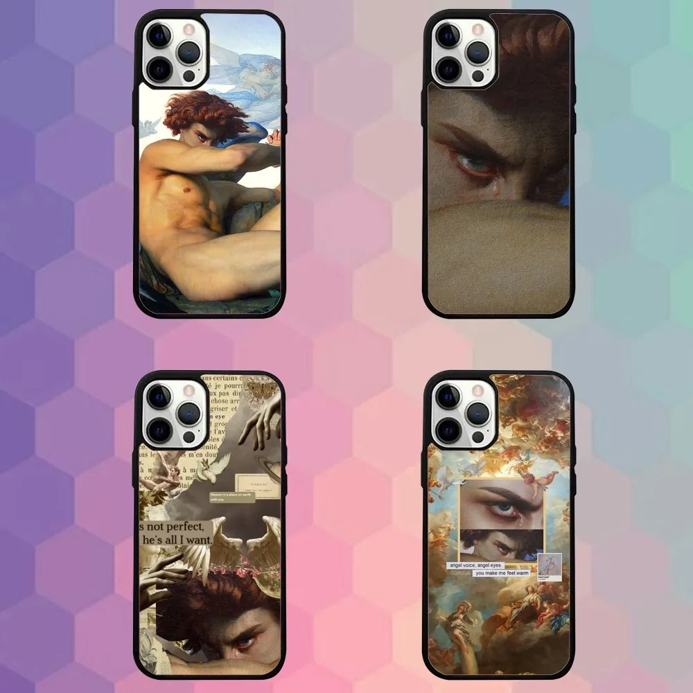 

The Fallen Painting Angel Phone Case For iPhone 16e,16,15,14,13,12,11,Plus,Pro,Max,Mini Magsafe Magnetic Wireless Charging