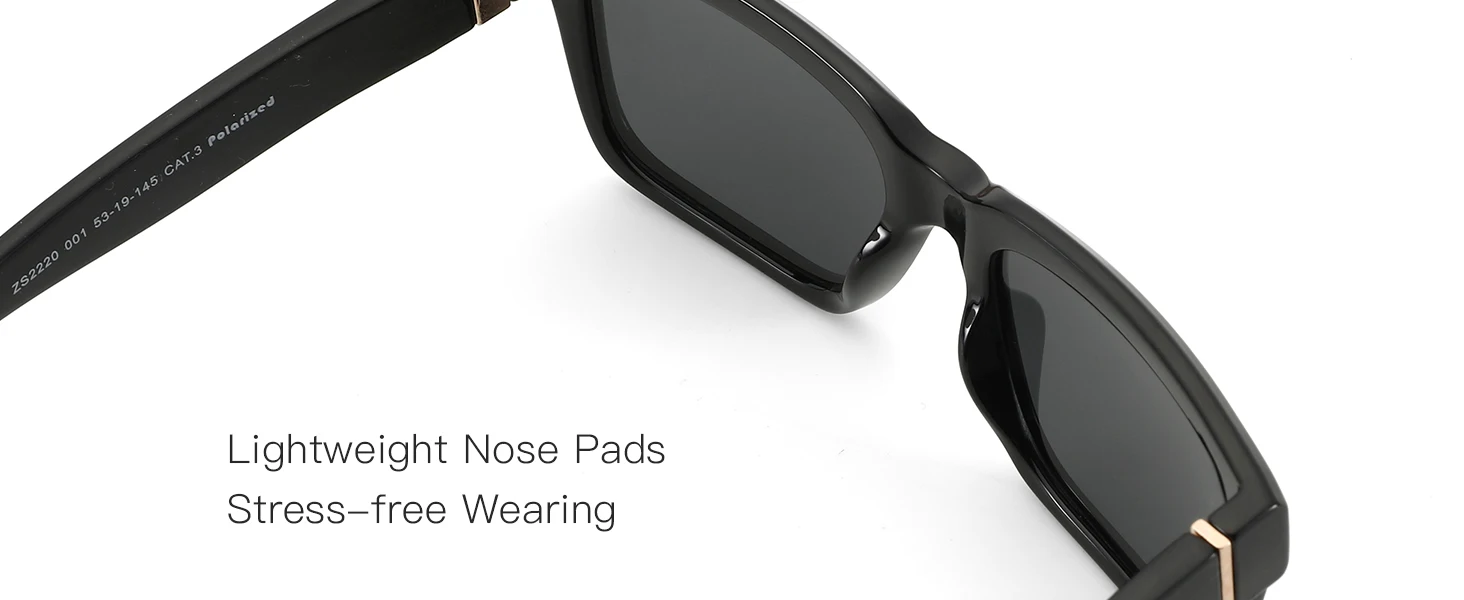 ZENOTTIC Modische Quadratische Polarisierte Sonnenbrille für Damen, UV400-Schutz, Übergroße Rechteckige Form, Große Sonnenbrille – Detail 8
