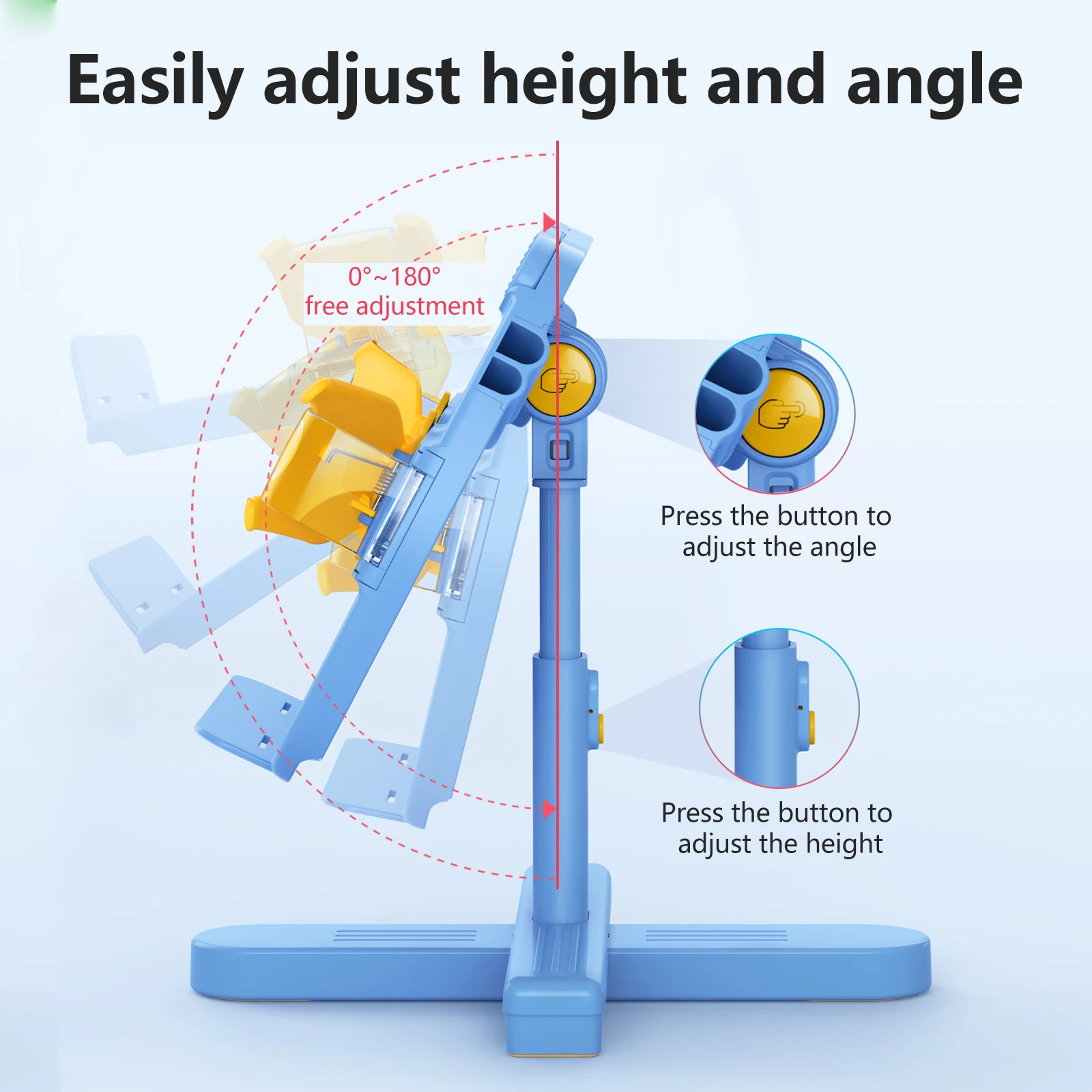 Oatsbasf Laptop Stand for Bed Desk Reading Bracket Adjustable Book Shelf Portable Bookend Multifunctional Tablet Support Holder