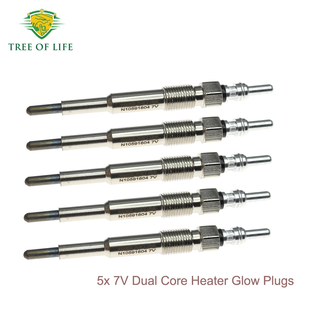 5x 7V Velas Incandescentes Para VW TRANSPORTER T5 MULTIVAN V (7HM) TOUAREG 7LA 2003-2009 CRAFTER 30-35 TOUAREG 2.5 TDI 2006-2013 N10591604