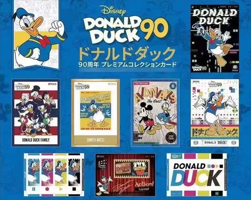 Epoch Original Disney Don Donald Fauntleroy Duck Card Anime Role 90th Anniversary Rare Signature Collection cards Toys Gifts