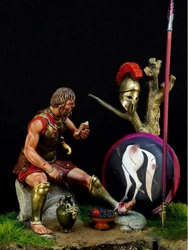 Resin soldier 1/24 ANCIENT officer wounded hoplite Model Unassambled Unpainted Figure Building Kit