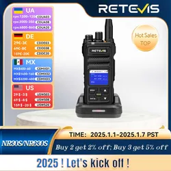 Retevis NR630S Walkie Talkie Radio Cominicador Longo Alcance De Comunicação Radio Portátil De Comunicação De Longo Alcance Radios UHF PTT Rádio Cominicador Profissional Recarregável Walkie-talkie Caça Rádio Impermeável