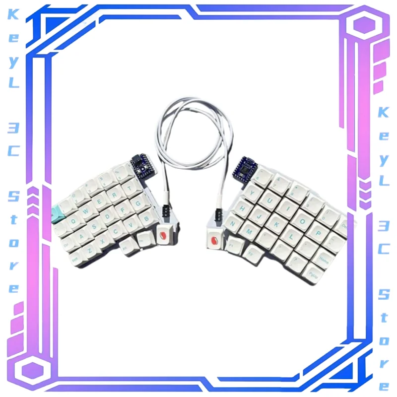 Silakka54 Split Keyboard Wired Hot Swap Support Qmk/Vial Keyboard Ergonomics Rp2040zero Customized Pc Gamer Accessories Gift