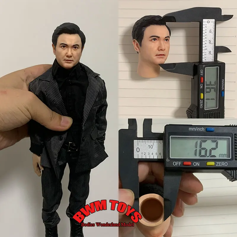 

1/6 1/12 Scale Male Soldier Xialuo Head Sculpt Realistic Asian Actors Shenteng Head For 12inch 6inch Action Figure Doll Body