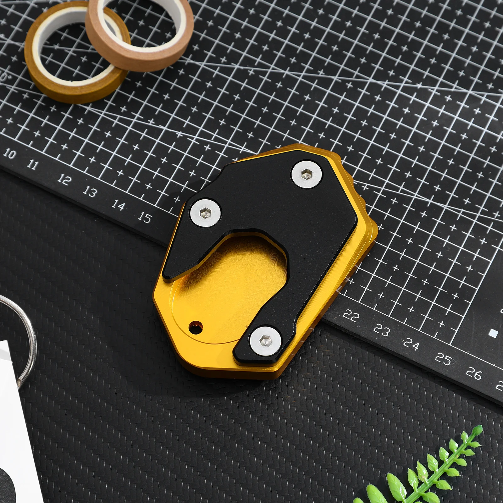 

1pcs Motorcycle Side Stand Pad Metal Anti- For Grass Mud Extension Accessory Motorcycle Pads