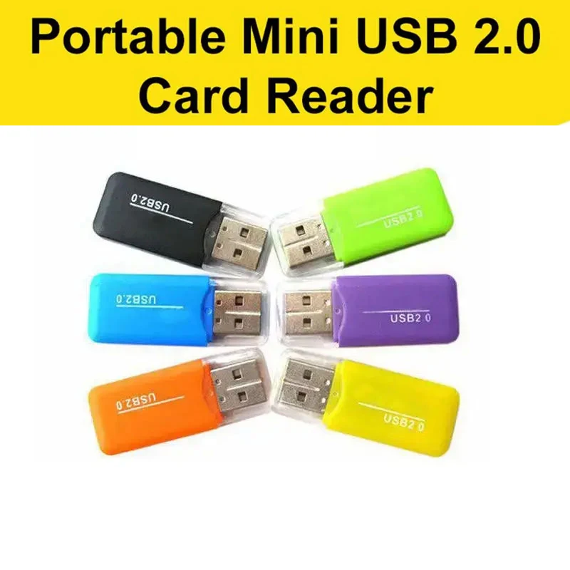 Przenośny czytnik kart pamięci SIM Mini USB 2.0 TF Szybki adapter T-Flash do laptopa PC Notebook PC Komputer Głośnik samochodowy