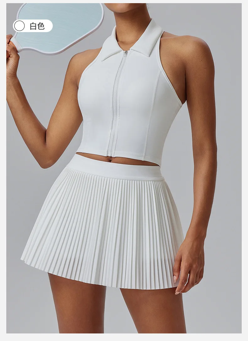 Women Sports Skirt High Waist Pleated Athletic Quick Dry Fabric Floral Print Tennis Fitness Summer