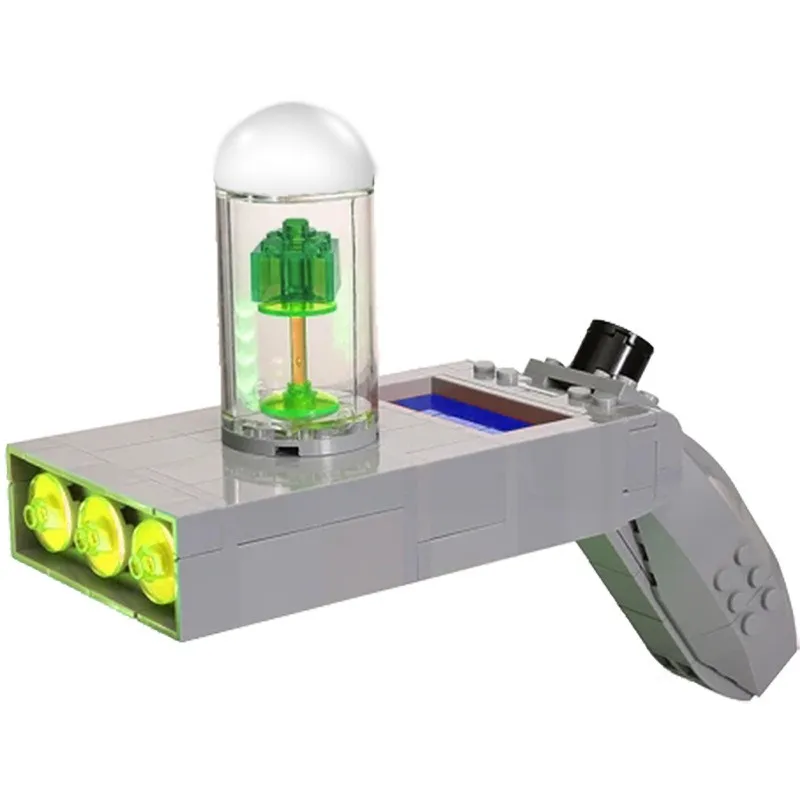 Science Fiction Animation Technical Model Creative MOC Portal Gun Building Blocks Set DIY Kid Toy Assembly Ornaments Gift