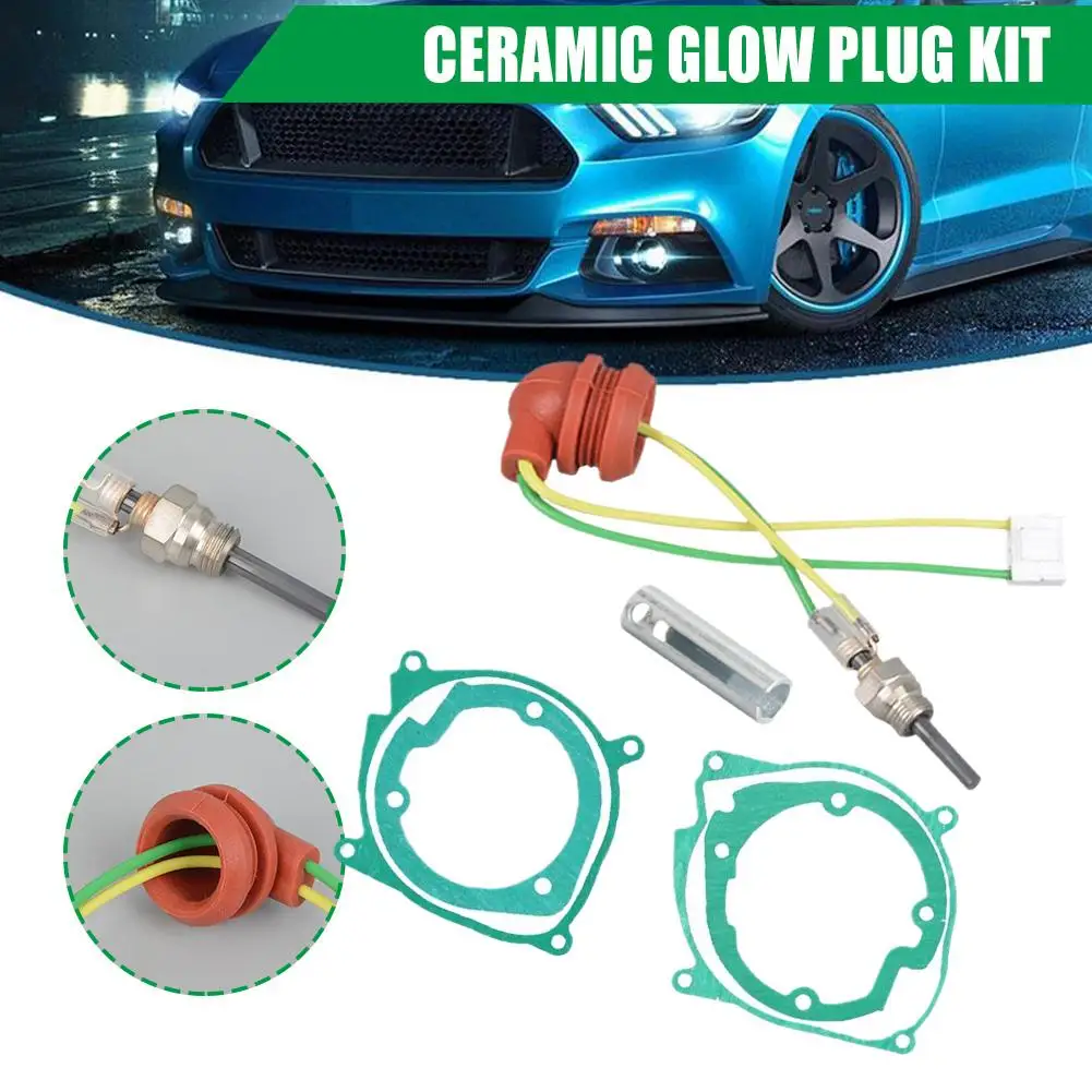 Junta de calentador de estacionamiento de aire para coche, Kit de reparación de bujías incandescentes con pasador de cerámica para Webasto Eberspacher Airtronic D2/D4/D4S Heat C1I8, 12V, 5KW-8KW