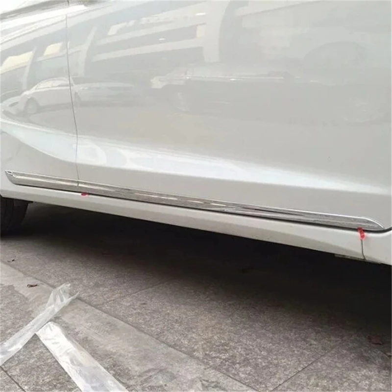 

WELKINRY For Honda Fit Jazz GK 3rd Gen 2014-2020 ABS Chrome Outer Car Body Door Side Moulding Bar Cover Trim