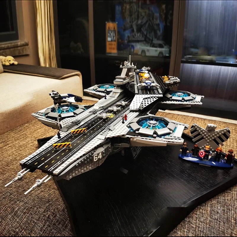 2026 Neu 2996 Teile 76042 Superhelden S.H.I.E.L.D. Helicarrier Große zusammengebaute Bausteine ​​für Jungen, Lernspielzeug für Kinder