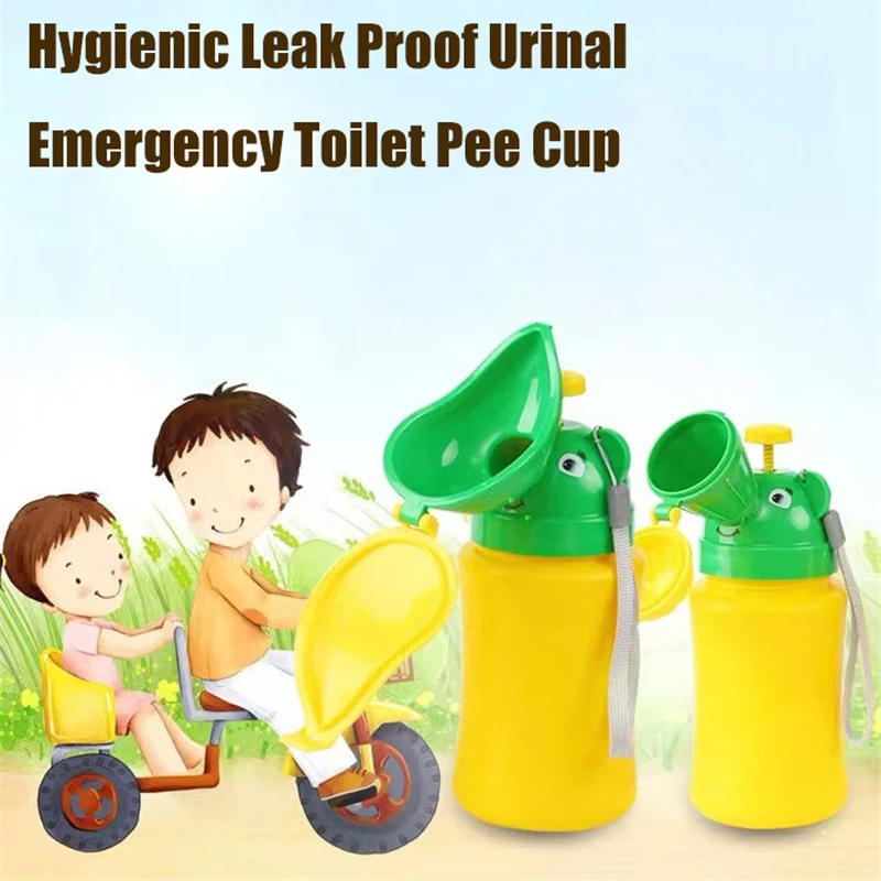 

Дорожный горшок с чистой щеткой для мальчиков и девочек, гигиенический герметичный писсуар, аварийный туалет, бутылочка для мочи, детская чашка для приучения мочи