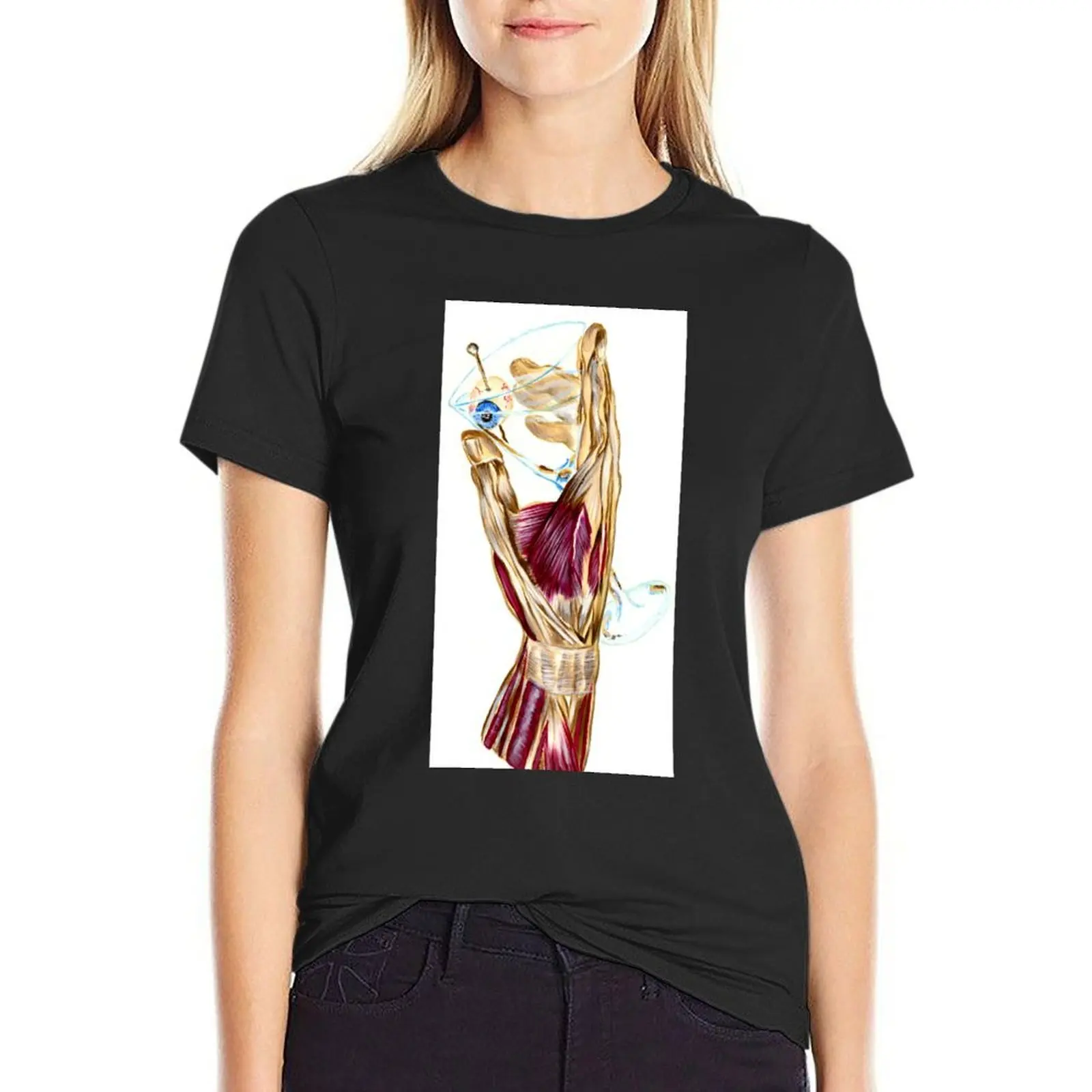 

Anatomy of Martini T-Shirt tops Blouse vintage clothes Women tops