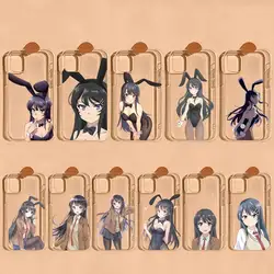 Sakurajima Mai Anime Phone Case For iPhone 13 14 Pro Max XS XR 12 11 Pro 13 Mini 6 7 8 Plus Soft Clear Back Cover