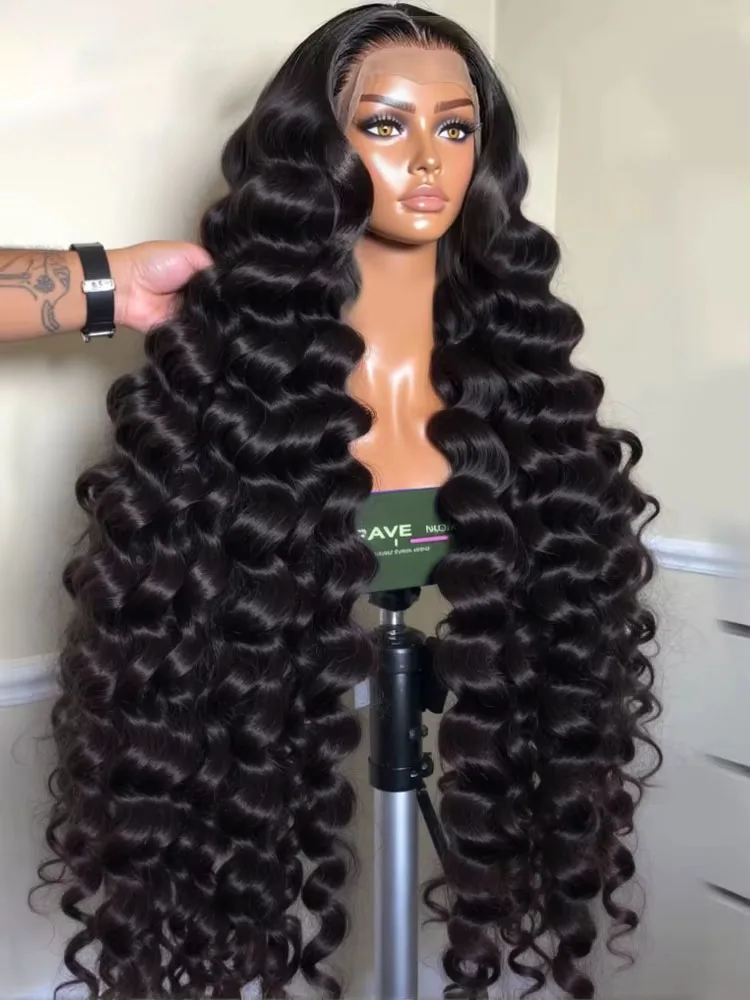 

Кудрявые парики из человеческих волос 13x6 HD Свободные волны Кружева Фронтальный парик 30 40 дюймов Натуральные влажные и волнистые 13x4 Кружева спереди Необработанные волосы Remy Balck 20