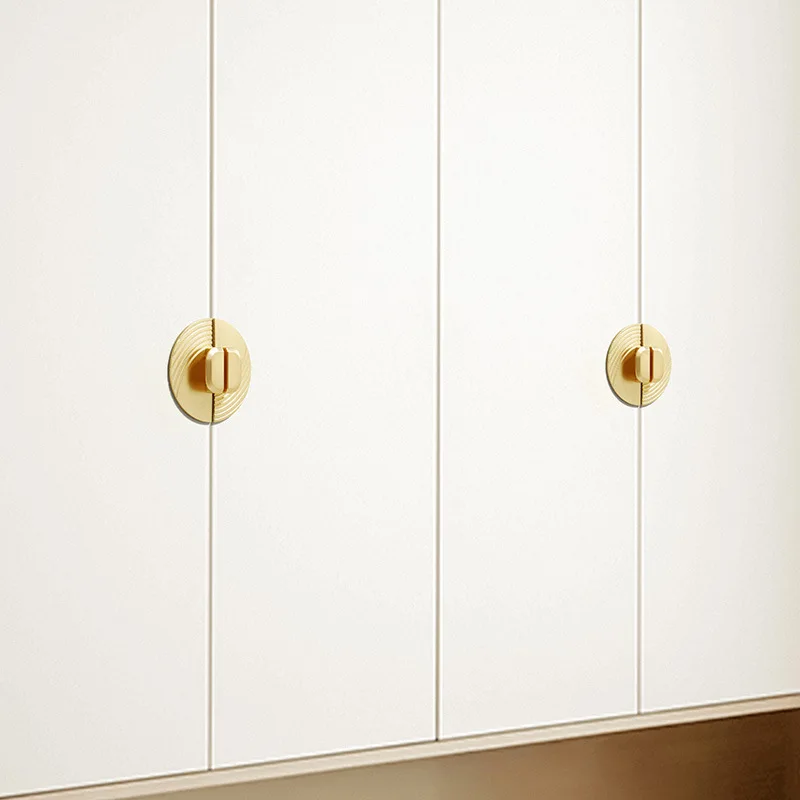 Modern Minimalist Golden Zinc Alloy Cabinet Handles Pair Nordic Style Drawer Wardrobe Black Door Pulls