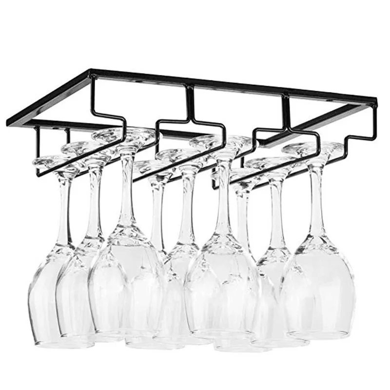 

Creative goblet rack storage wrought iron red wine glass rack upside down home wine bar hanging wine glass rack cabinet.