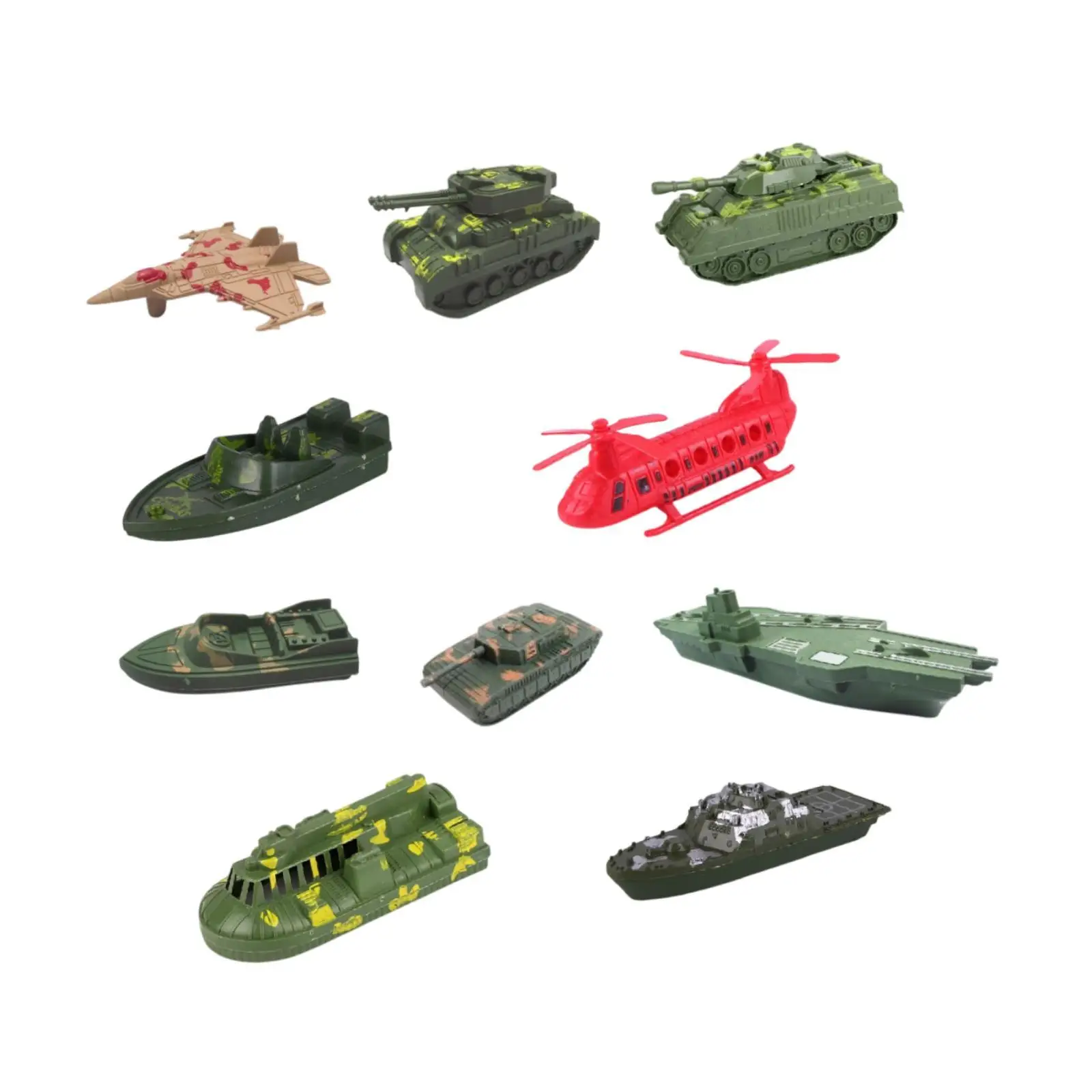 10x Aircraft Carrier Toy Model Toy Kit Gift Helicopter Model Ship Submarine Toy Navy Ship Toy for Boys Girls Kids Children Adult