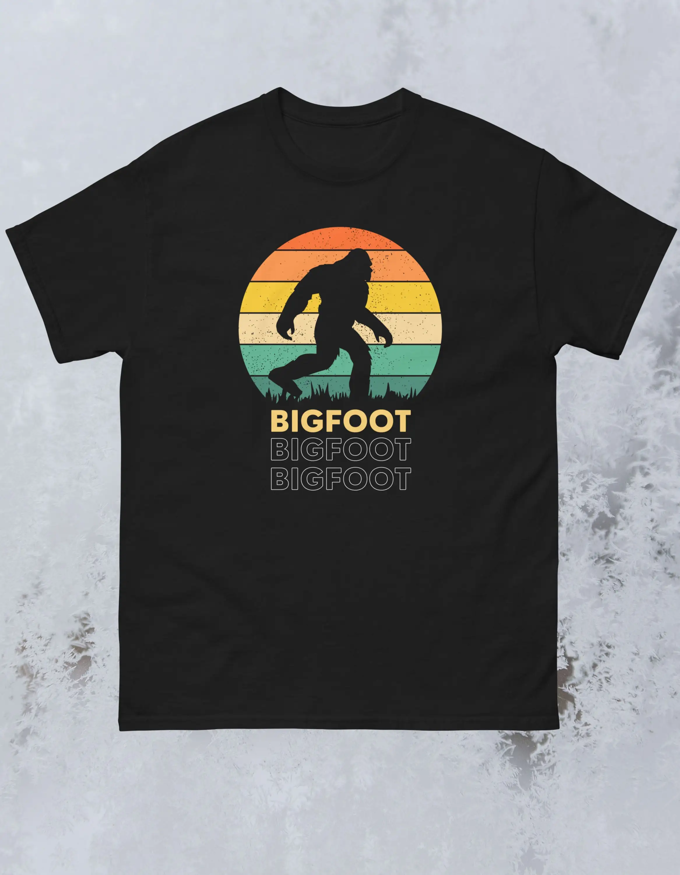 Bigfoot T Shirt Retro Vintage Nature Wilderness Lover Gift Fun Unisex Mountains Tee