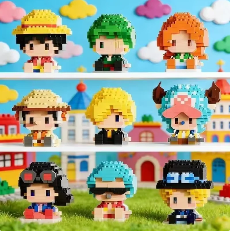 Neue Anime-Figur Micro Action Figure Block Chopper 3D Anime-Modell Bausatz Mini DIY Zubehör Spielzeug Überraschungsgeschenk für Fans – Detail 2