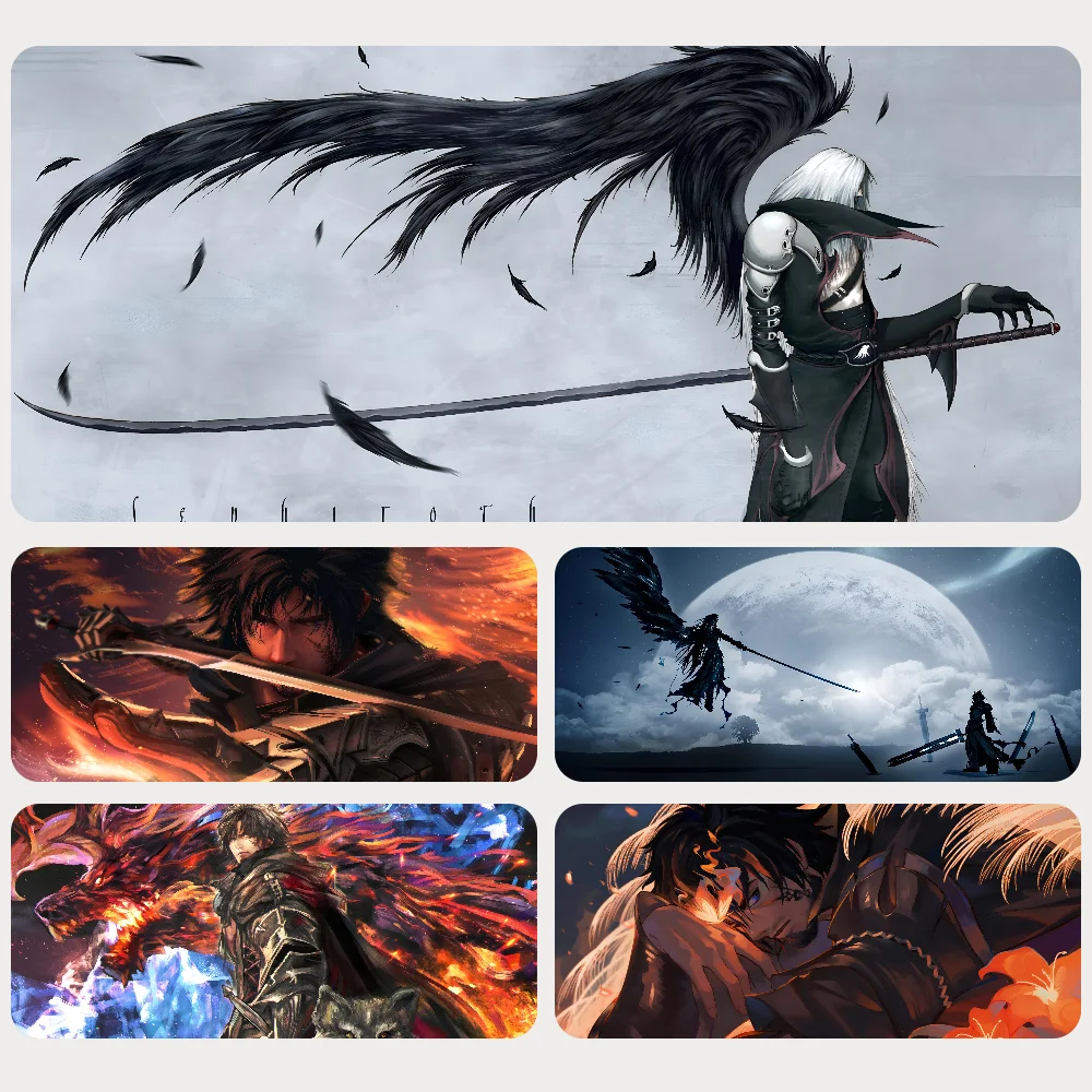 

F-Final Fantasy Mousepad Mouse Mat Desk Mat With Pad Gaming Accessories Prime Gaming XXL Keyboard Pad Padding Mat